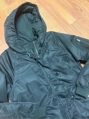 Obey Black Quilted Hooded Jacket